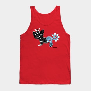 negative blue cougar ecopop Tank Top